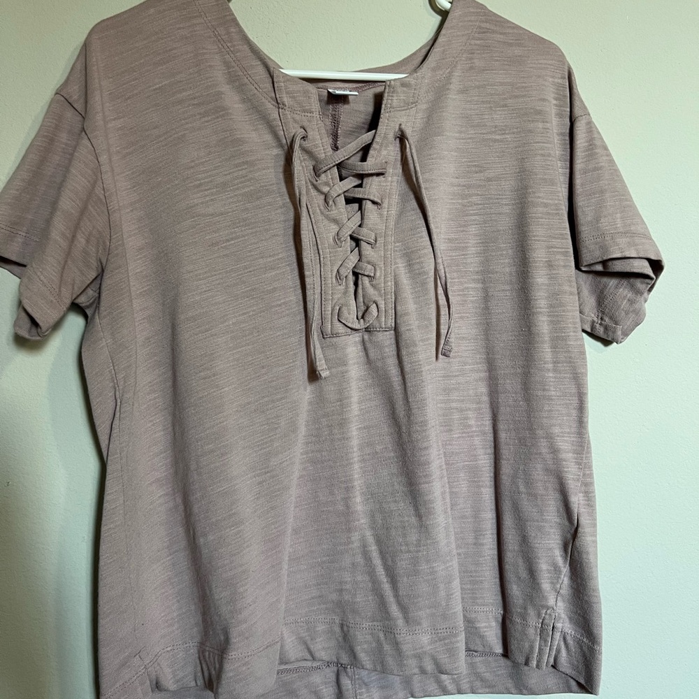 Front lace up shirt